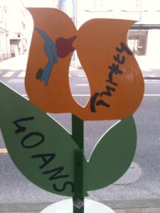 Festival de la Tulipe 2010 - un des panneaux réalisé par les élèves de la région