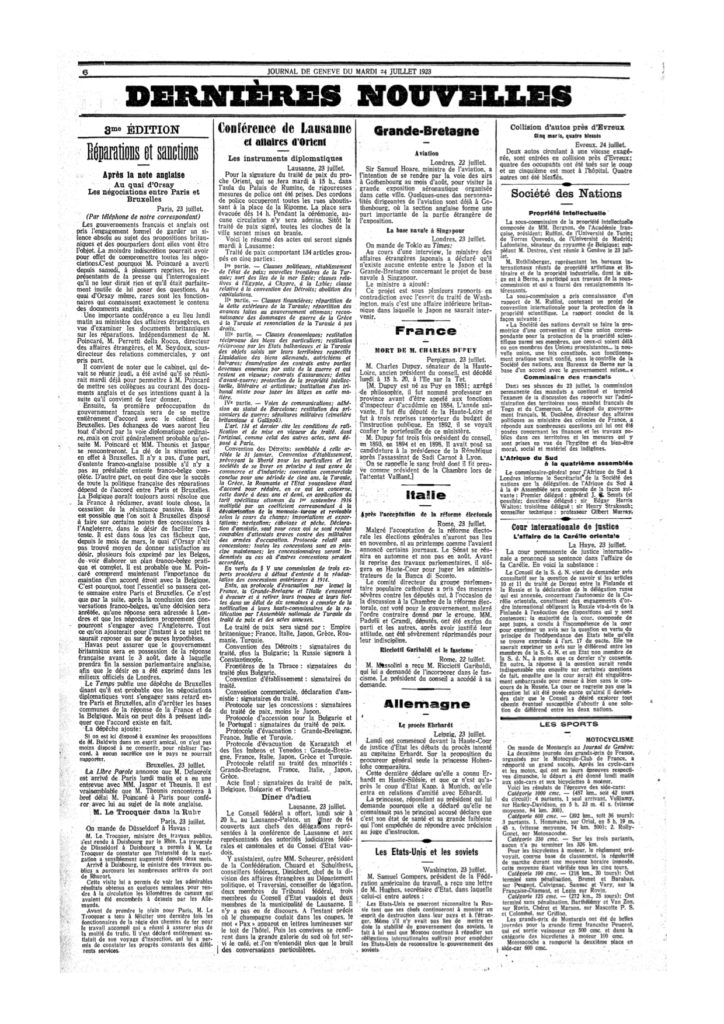 Journal de Genève - 24.07.1923 - page 6